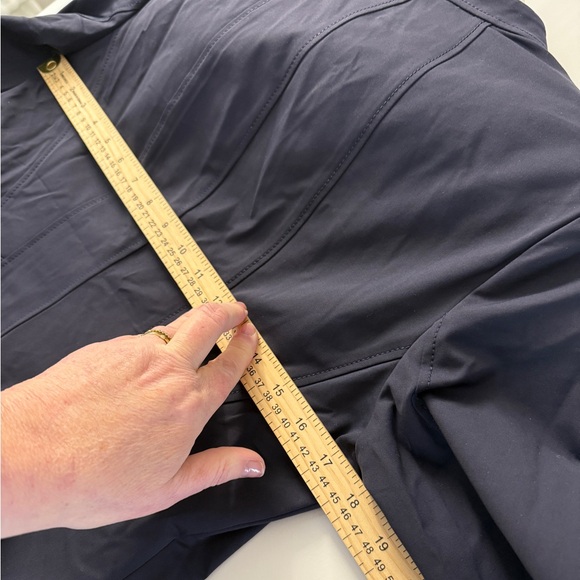 Lafayette 148 Bi-Stretch Cotton Fundamental Zip Front Jacket Size 8 Navy Career - Picture 8 of 8